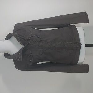 Columbia Dark Brown Snap Button Closure Lightweight Cotton Blend Jacket Size XS
